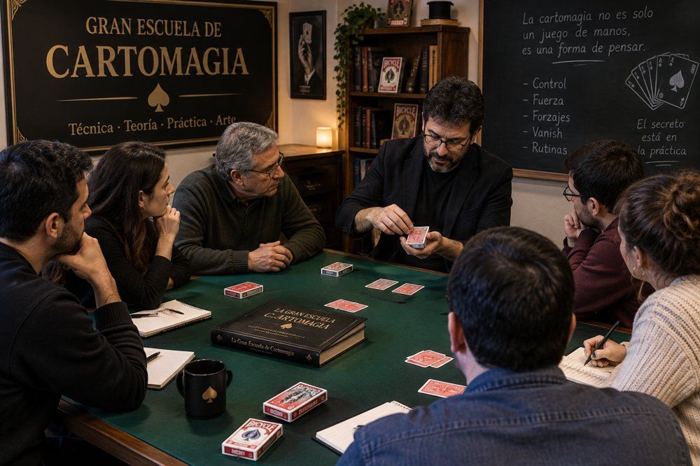 Art Màgica Acadèmia Classe de cartomàgia amb alumnes adults
